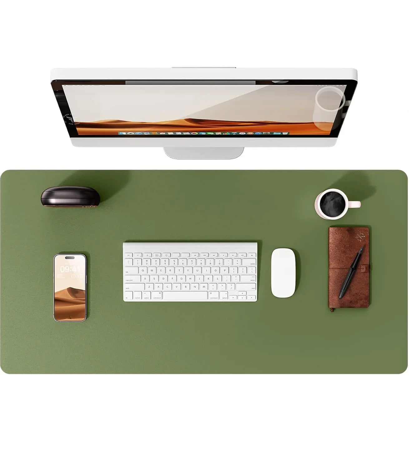 Large Leather Desk Pad – Non-Slip PU Office Mat for Laptop & Workspace