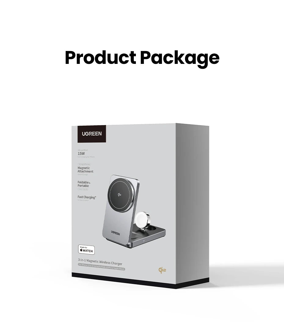 UGREEN 3-in-1 Magnetic Wireless Charger