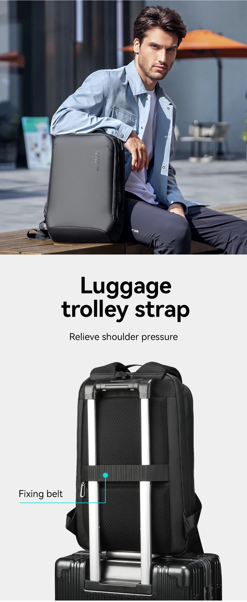 MARK RYDEN Slim Business Laptop Backpack – Minimalist & Unisex