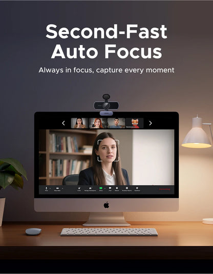 UGREEN 4K FHD Webcam – 8MP, Autofocus & Dual AI Mics