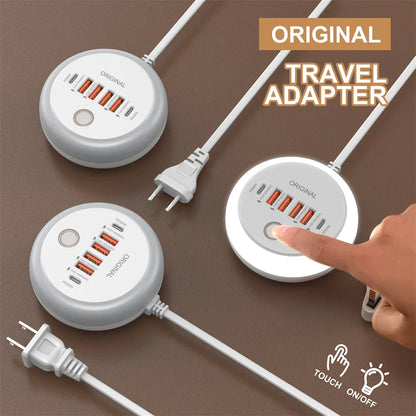 50W Multi-Port USB-C Power Strip – Fast Charging for iPhone & Mobile Devices