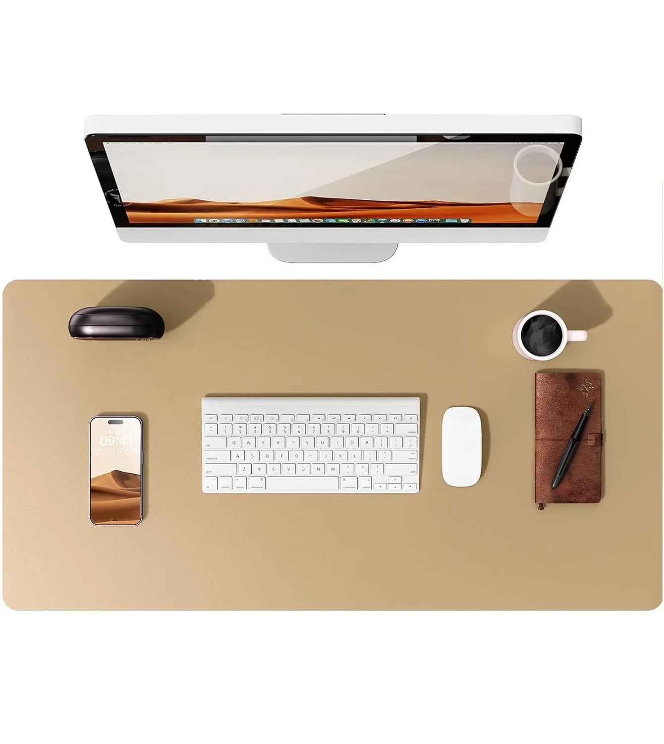 Large Leather Desk Pad – Non-Slip PU Office Mat for Laptop & Workspace