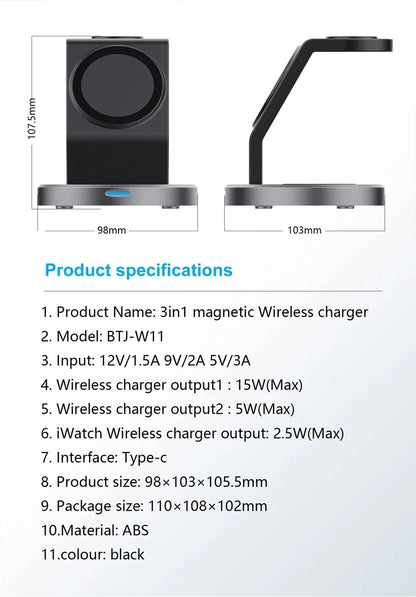 3-in-1 MagSafe Wireless Charger