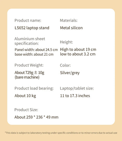 Aluminum Alloy Foldable Laptop & Tablet Stand