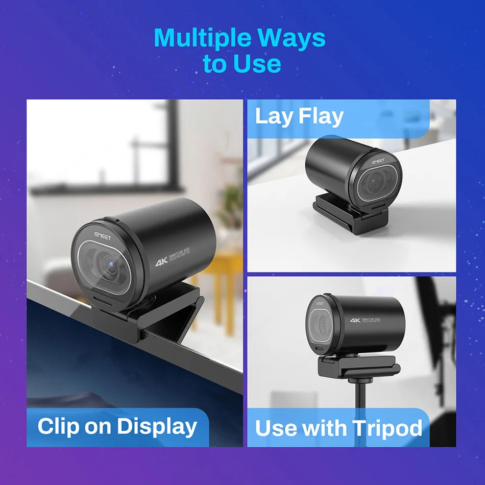 EMEET S600 4K Streaming Webcam – Ultra HD Video for Creators & Professionals