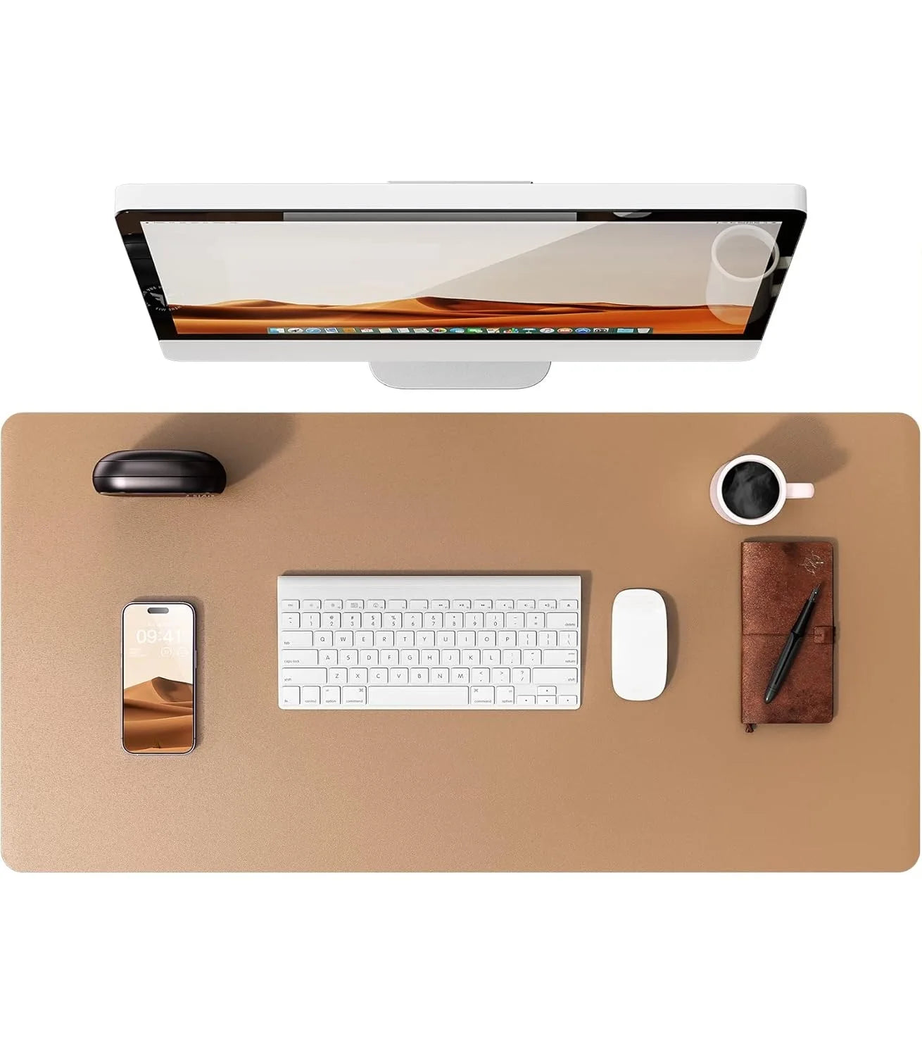 Large Leather Desk Pad – Non-Slip PU Office Mat for Laptop & Workspace
