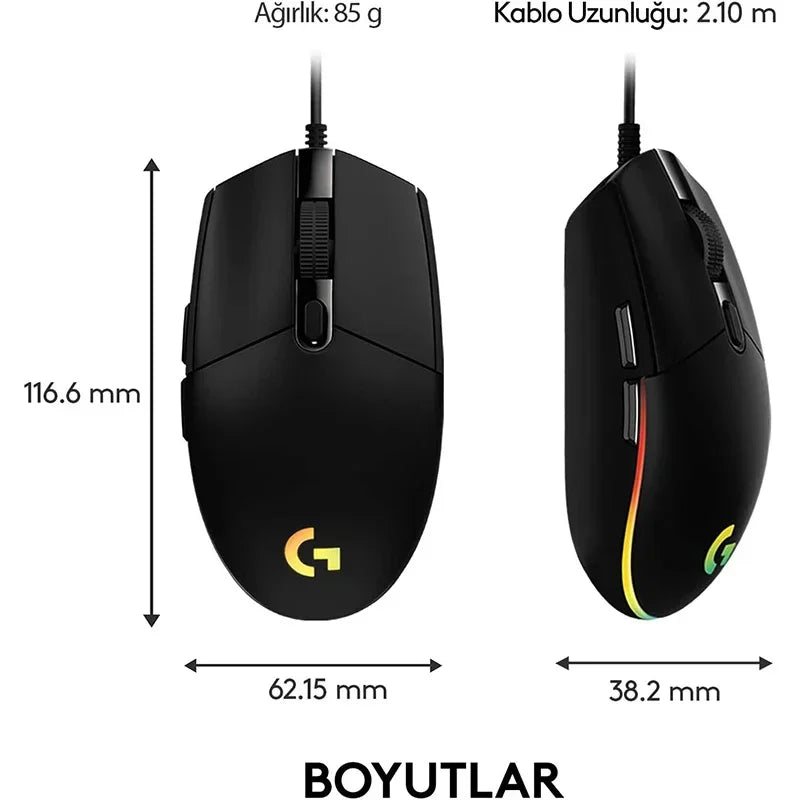 Logitech G102 RGB Wired Gaming Mouse 8000 DPI