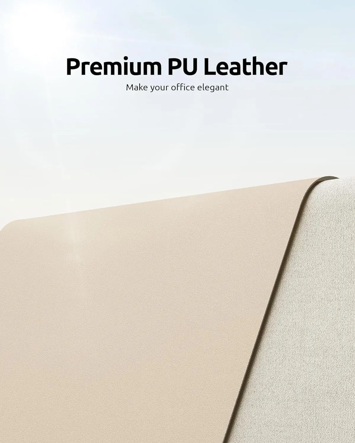 Large Leather Desk Pad – Non-Slip PU Office Mat for Laptop & Workspace