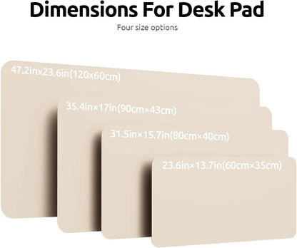 Large Leather Desk Pad – Non-Slip PU Office Mat for Laptop & Workspace