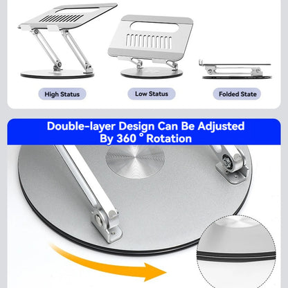Premium 360° Rotating Aluminium Laptop Stand