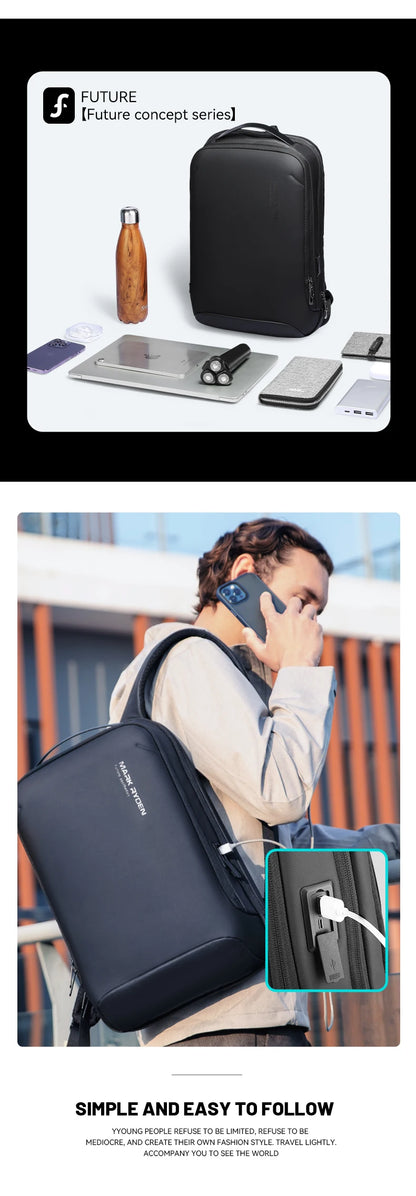 MARK RYDEN Slim Business Laptop Backpack – Minimalist & Unisex