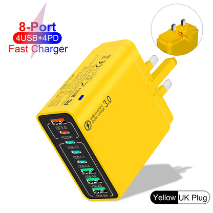 8 in 1 Waterproof Ports USB Fast Charger