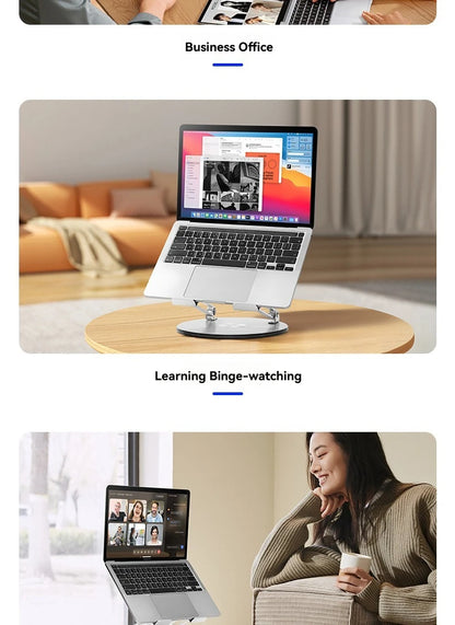Premium 360° Rotating Aluminium Laptop Stand