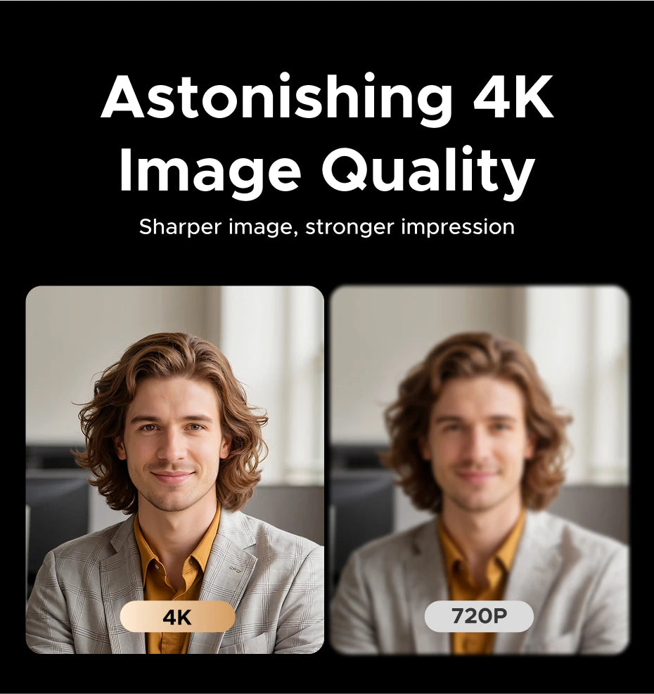 UGREEN 4K FHD Webcam – 8MP, Autofocus & Dual AI Mics