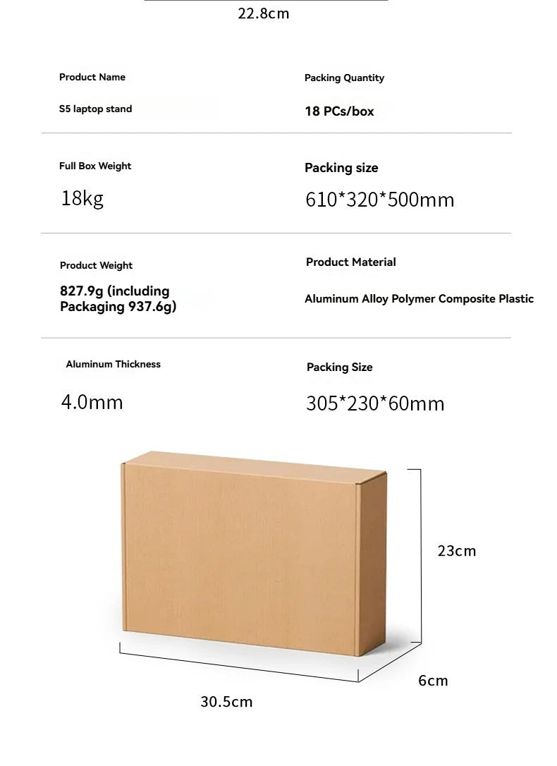 Premium 360° Rotating Aluminium Laptop Stand