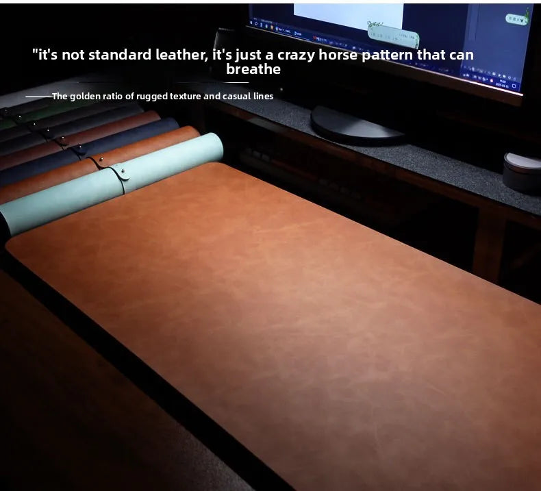 PU Leather Desk Pad Set – Waterproof Non-Slip Mouse Pad with Keyboard & Wrist Rest