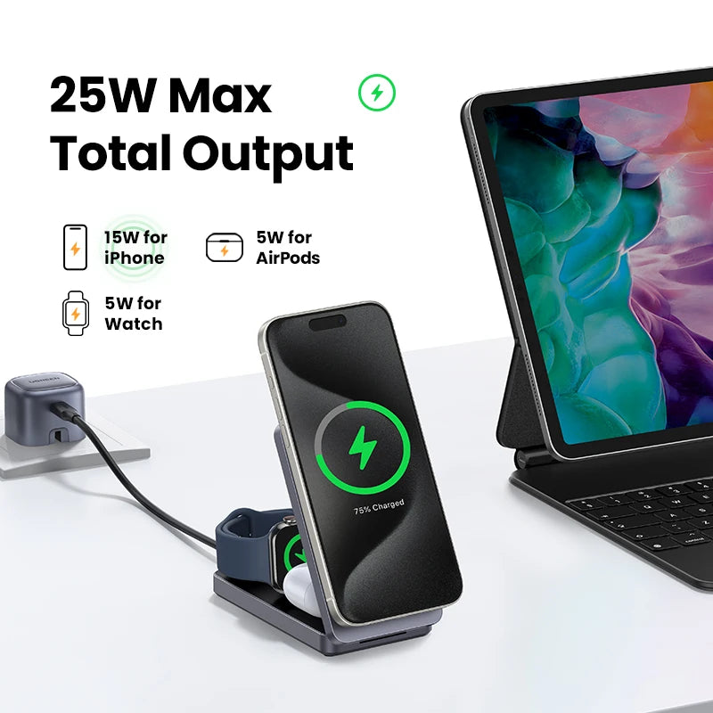 UGREEN 3-in-1 Magnetic Wireless Charger