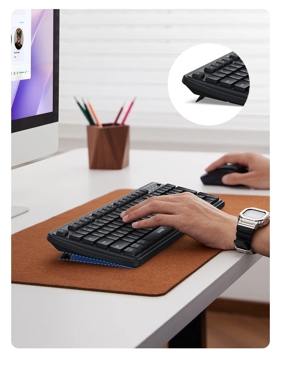 UGREEN 2.4G Wireless Keyboard – 104 Keys, Ultra-Slim, US Layout