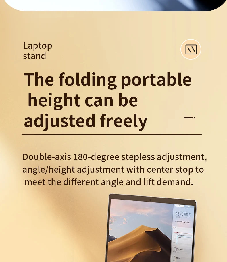 LS652 Aluminum Alloy Foldable Laptop & Tablet Stand