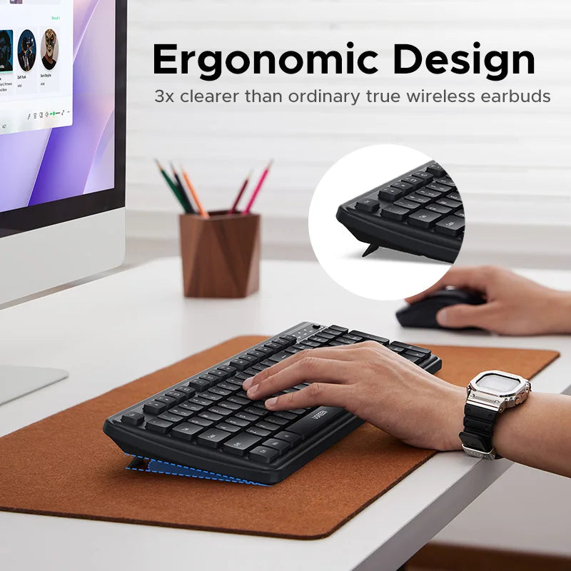 UGREEN 2.4G Wireless Keyboard – 104 Keys, Ultra-Slim, US Layout