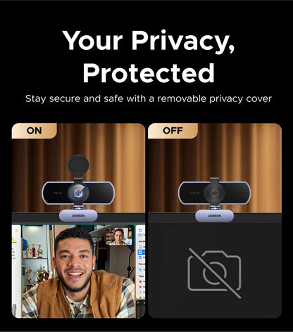 UGREEN 4K FHD Webcam – 8MP, Autofocus & Dual AI Mics