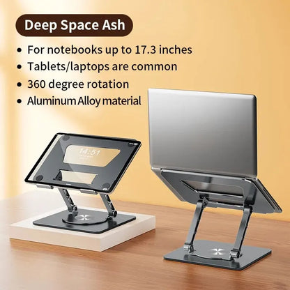 Aluminum Alloy Foldable Laptop & Tablet Stand