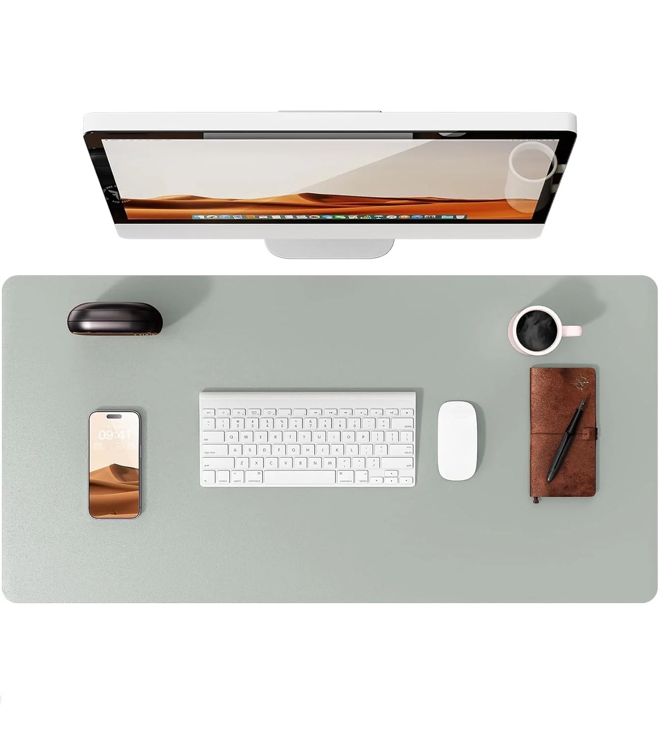 Large Leather Desk Pad – Non-Slip PU Office Mat for Laptop & Workspace