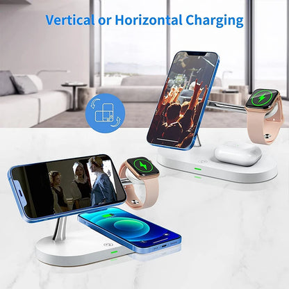 3‑in‑1 Magnetic Wireless Charger Stand – iPhone, Apple Watch & AirPods