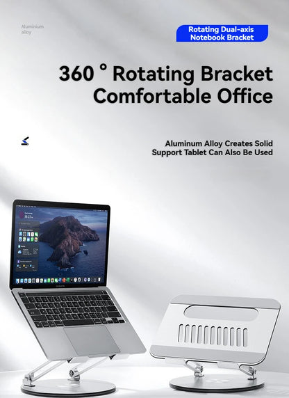 Premium 360° Rotating Aluminium Laptop Stand