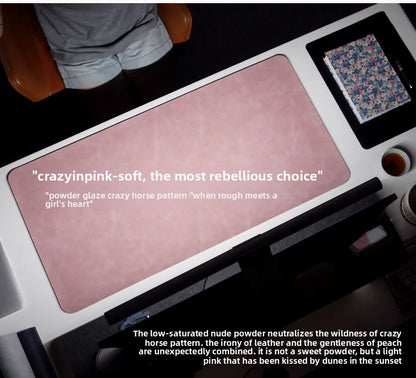 PU Leather Desk Pad Set – Waterproof Non-Slip Mouse Pad with Keyboard & Wrist Rest