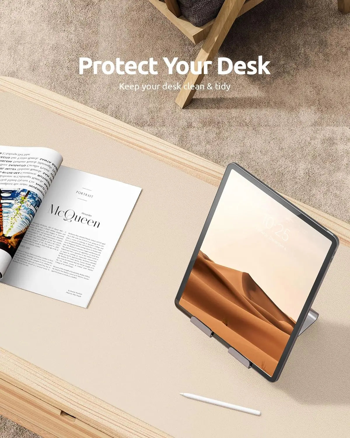 Large Leather Desk Pad – Non-Slip PU Office Mat for Laptop & Workspace
