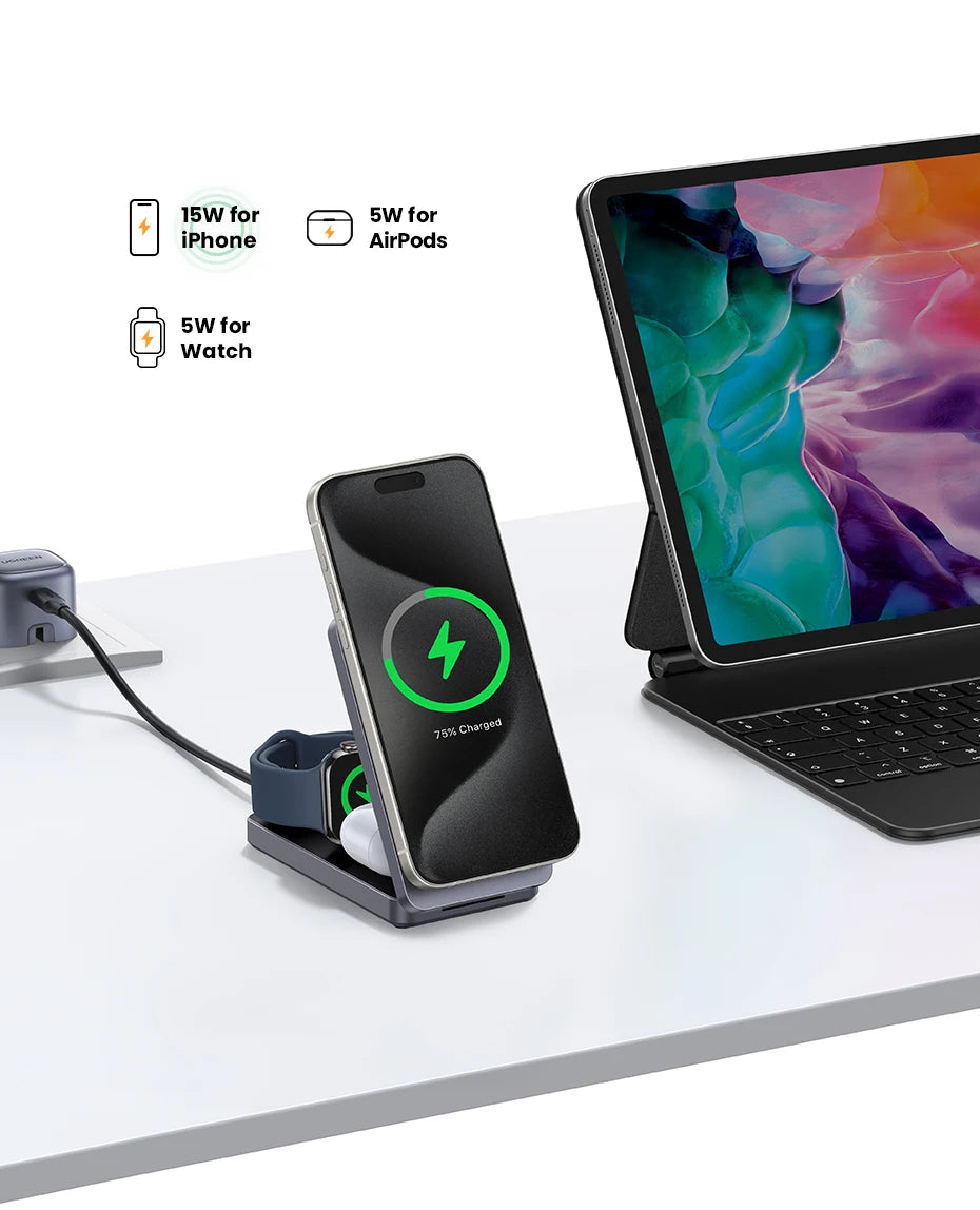 UGREEN 3-in-1 Magnetic Wireless Charger
