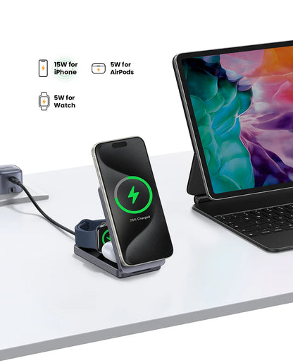 UGREEN 3-in-1 Magnetic Wireless Charger