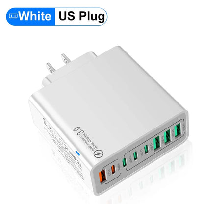 8 in 1 Waterproof Ports USB Fast Charger