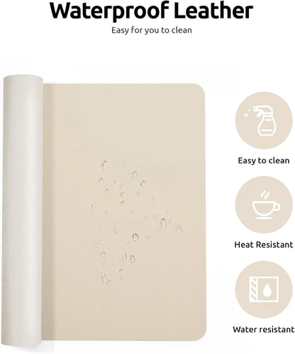 Large Leather Desk Pad – Non-Slip PU Office Mat for Laptop & Workspace