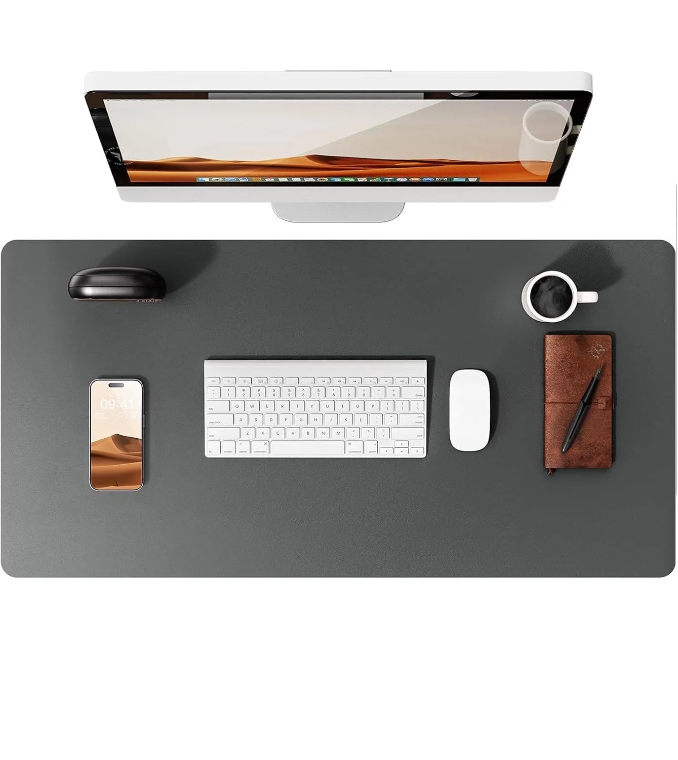 Large Leather Desk Pad – Non-Slip PU Office Mat for Laptop & Workspace
