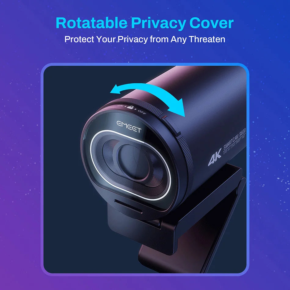 EMEET S600 4K Streaming Webcam – Ultra HD Video for Creators & Professionals