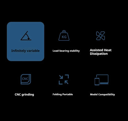 Universal Laptop Holder Portable Laptop Tablet Stand Anti-Slip Adjustable Metal Bracket Stable Riser Notebook Holder for Macbook