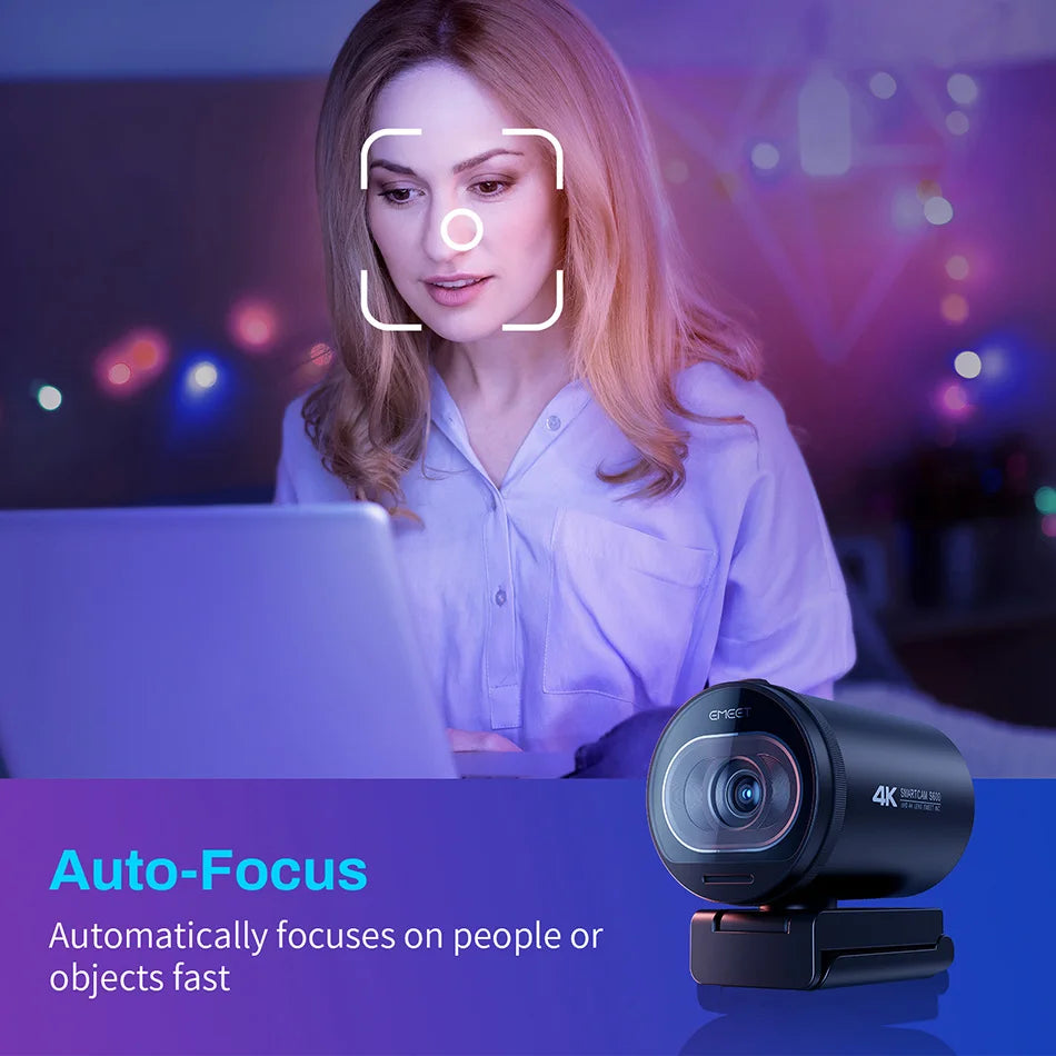 EMEET S600 4K Streaming Webcam – Ultra HD Video for Creators & Professionals