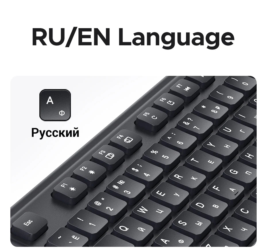 UGREEN 2.4G Wireless Keyboard – 104 Keys, Ultra-Slim, US Layout