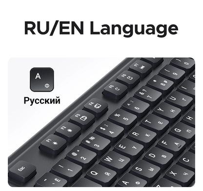 UGREEN 2.4G Wireless Keyboard – 104 Keys, Ultra-Slim, US Layout