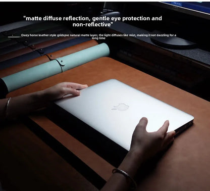 PU Leather Desk Pad Set – Waterproof Non-Slip Mouse Pad with Keyboard & Wrist Rest