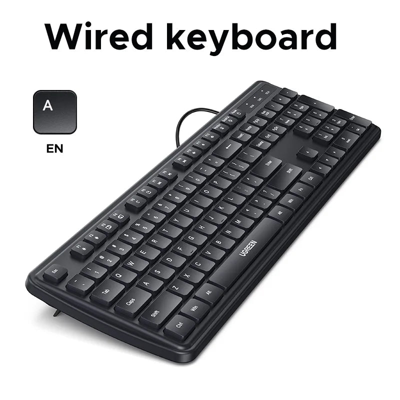 UGREEN 2.4G Wireless Keyboard – 104 Keys, Ultra-Slim, US Layout