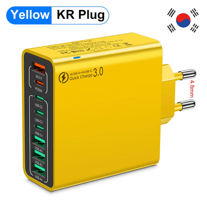 8 in 1 Waterproof Ports USB Fast Charger