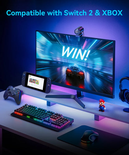 EMEET S600 4K Streaming Webcam – Ultra HD Video for Creators & Professionals