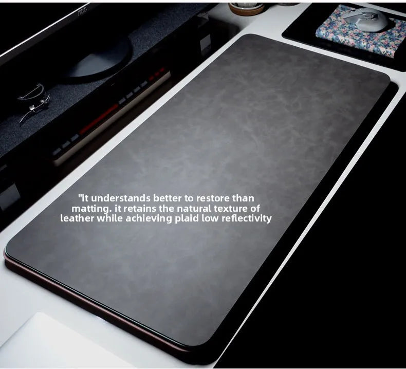 PU Leather Desk Pad Set – Waterproof Non-Slip Mouse Pad with Keyboard & Wrist Rest