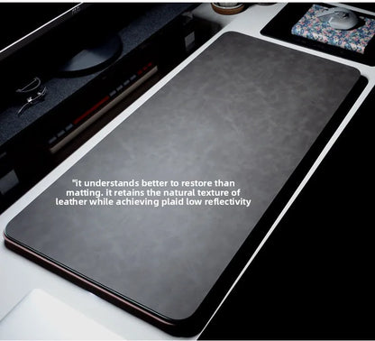 PU Leather Desk Pad Set – Waterproof Non-Slip Mouse Pad with Keyboard & Wrist Rest