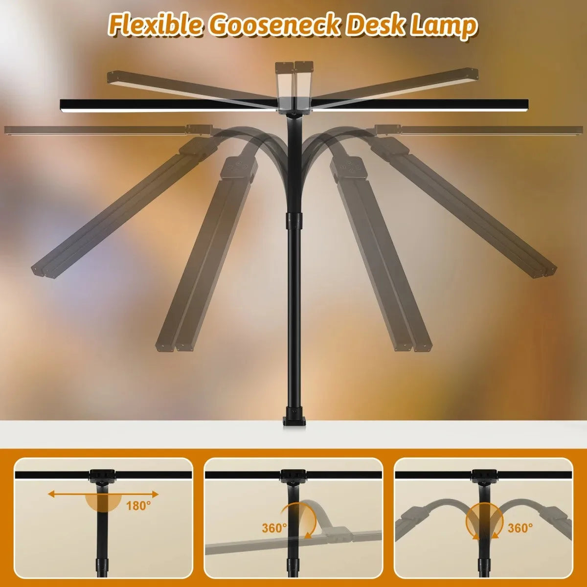 Flexible LED Office Desk Lamp