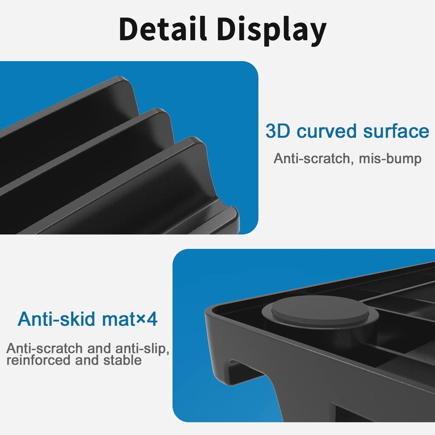 Vertical Laptop Stand – 3-Slot Desk Holder & Docking Station for MacBook, Tablet & Phone