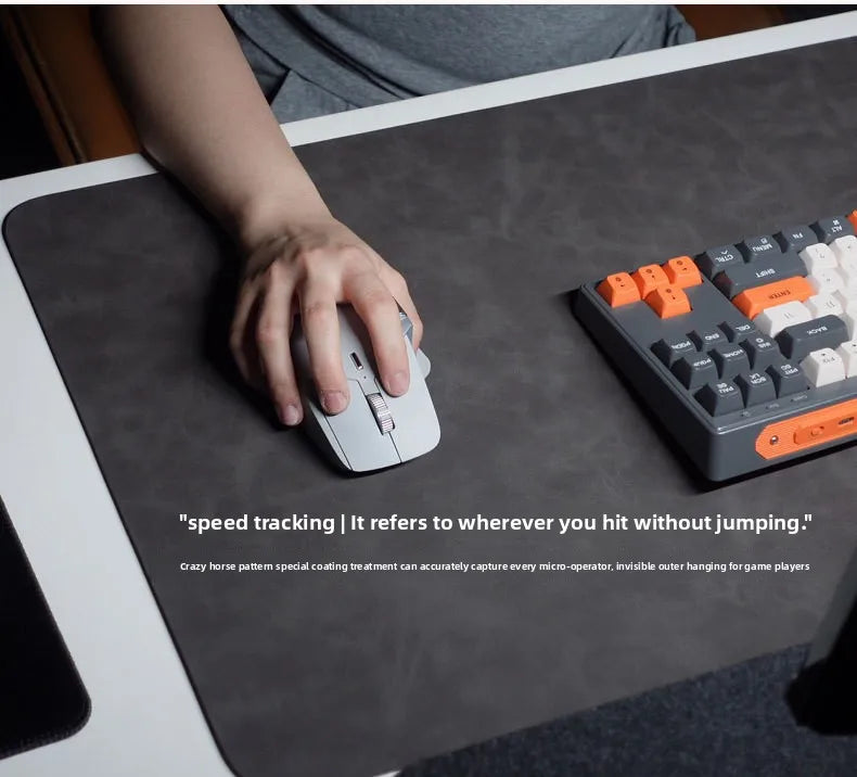 PU Leather Desk Pad Set – Waterproof Non-Slip Mouse Pad with Keyboard & Wrist Rest